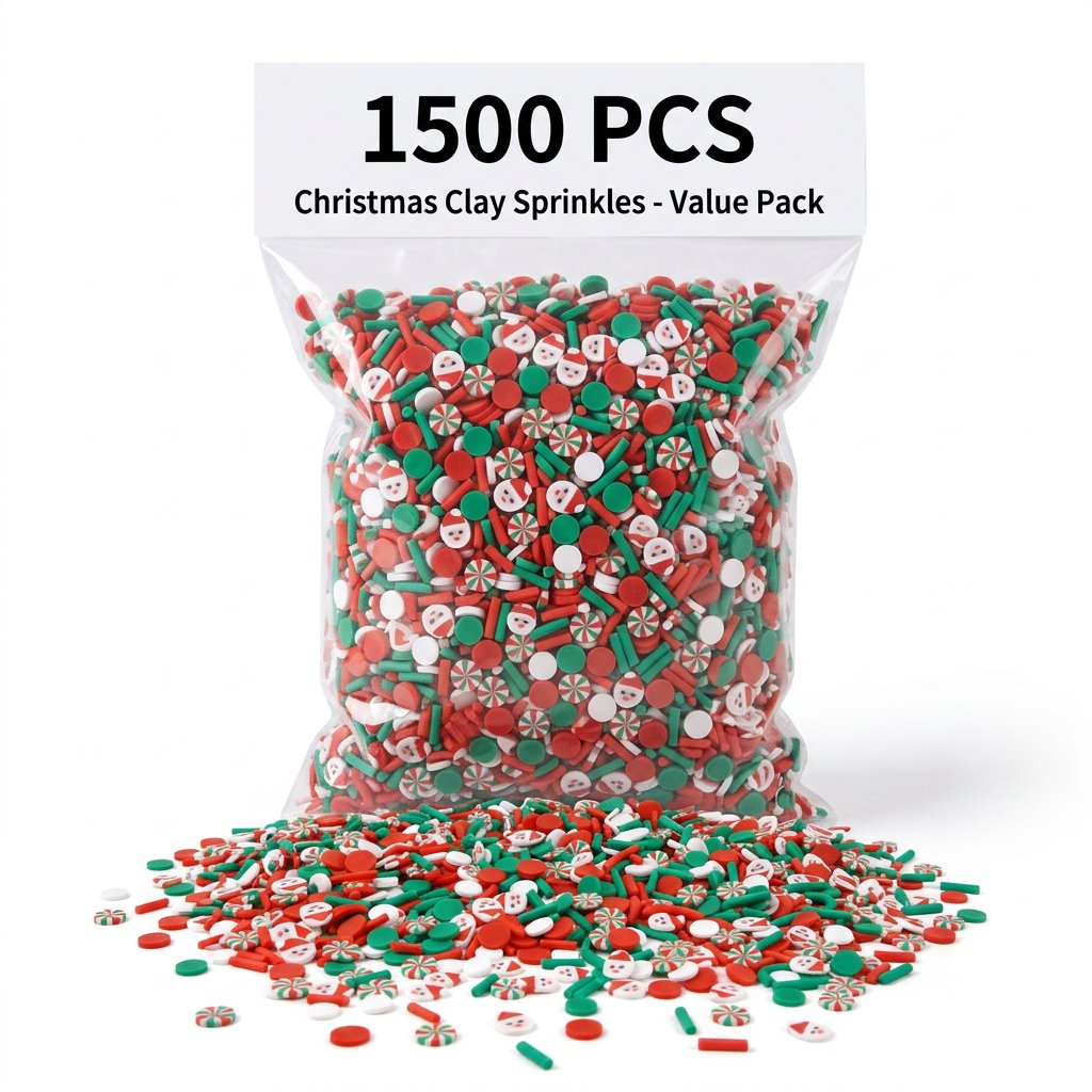 Wedding Supply In Bulk - 1500 stuks Kerstklei-versieringen, Santa snoepjes, nageldecoratie,