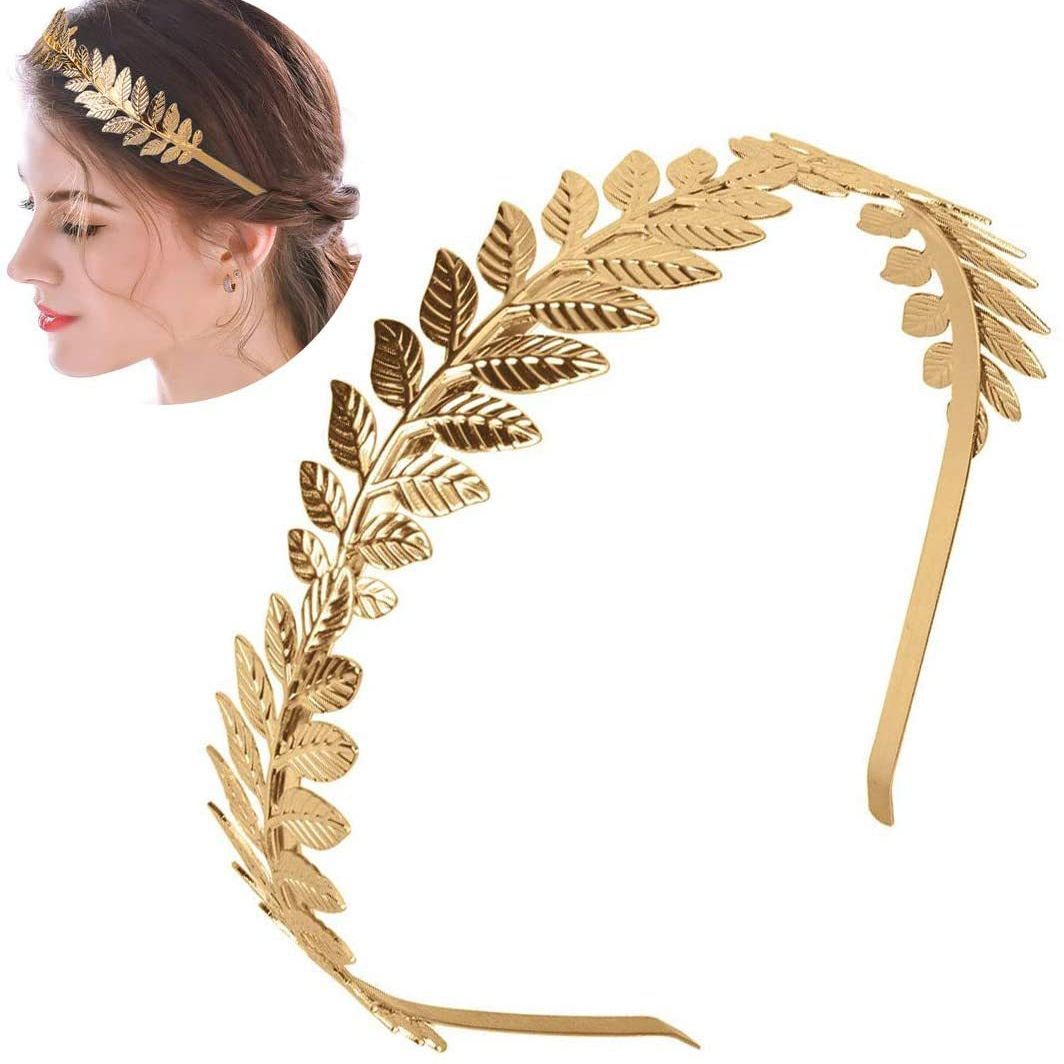 Wedding Supply Store - Barokke gouden metalen blad hoofdband zendspoel