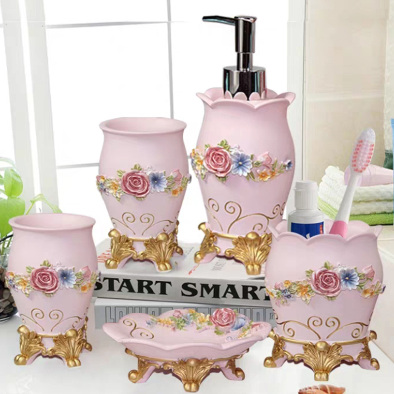 Wedding Bathroom Supply Kit - 5 Pcs Fashion Badkamer Benodigdheden Hars