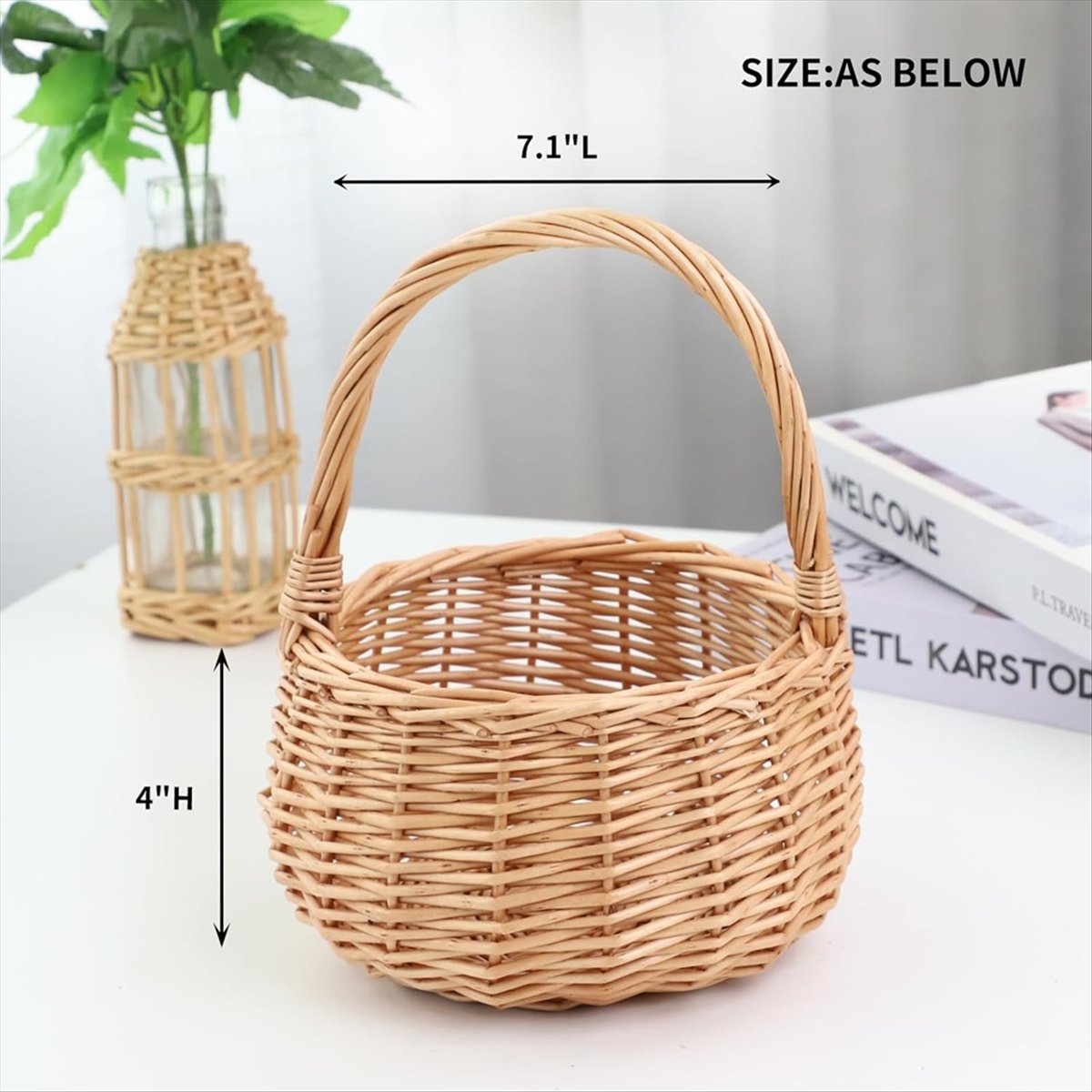 Wicker picknickmand met handva - Flower Girl Basket recensie en prijs