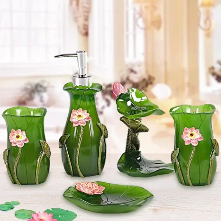 5 stks/set Hars Badkamer Acces - Wedding Bathroom Supply Kit recensie en prijs