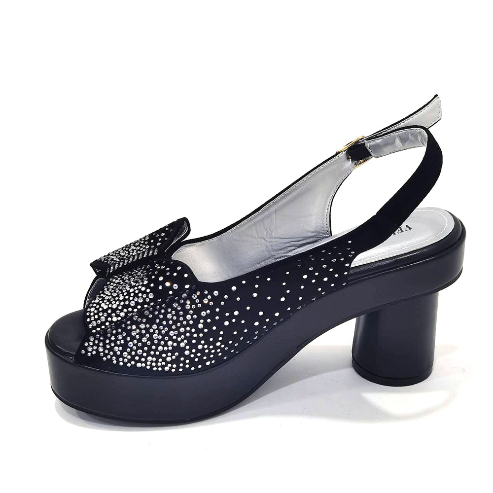 Dames elegante zwarte chunky h - Wedding Packaging recensie en prijs