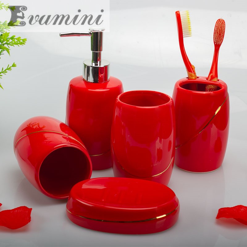 Witte keramische badkamerbenod - Wedding Bathroom Supply Kit recensie en prijs