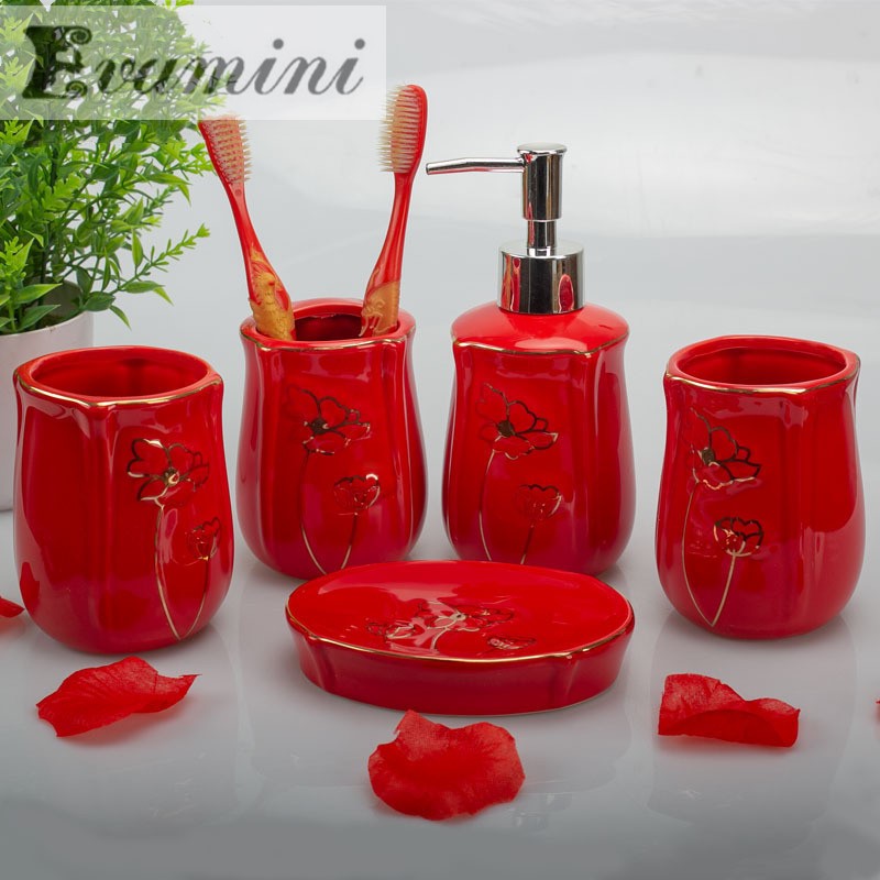 Witte keramische badkamerbenod - Wedding Bathroom Supply Kit recensie en prijs